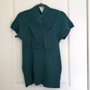 Maurice's Women's Short Sleeve Sweater Hoodie Teal - Size M